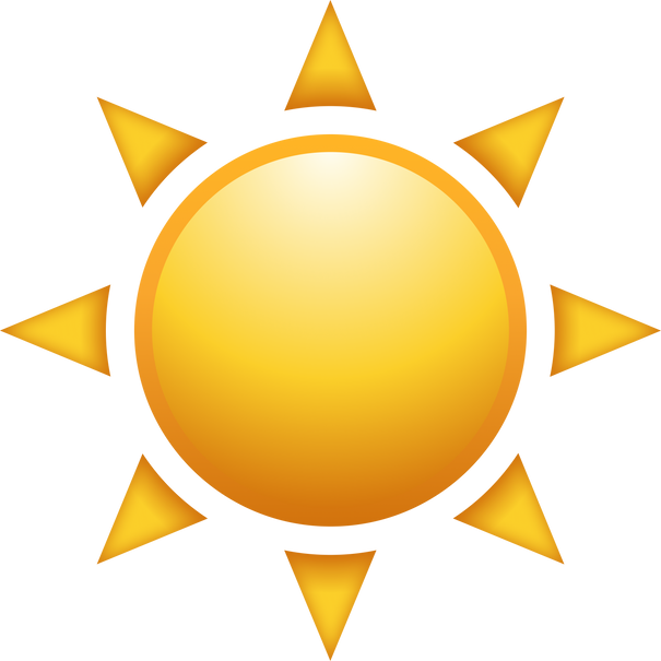 Yellow Sun Emoji, Emoticon Illustration, Sunshine Drawing