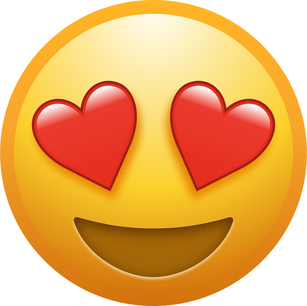 Smiling Face With Red Heart Eyes Emoji, Emoticon Illustration, Cute Smiley Emoji